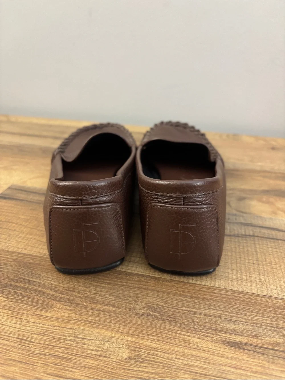 Dear Frances Leather Slip On Flats Loafers Shoes Dark Brown Women’s